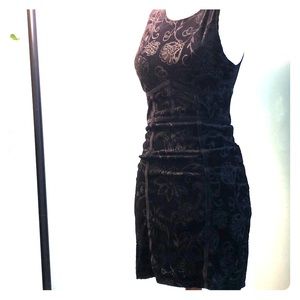 Free People Velour Floral Print Mini Dress